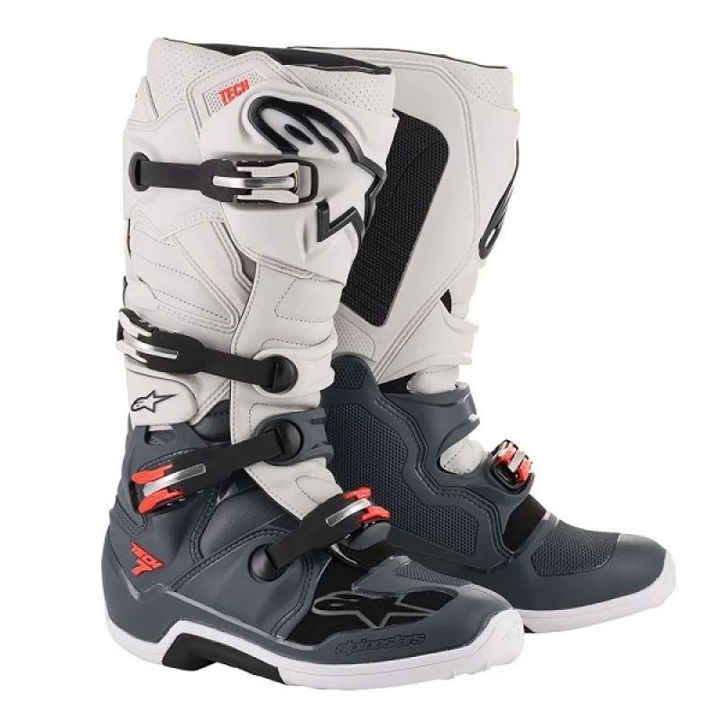 BOTAS ALPINESTARS TECH 7 CINZA/ANTRACITE/VERMELHO - Image 2